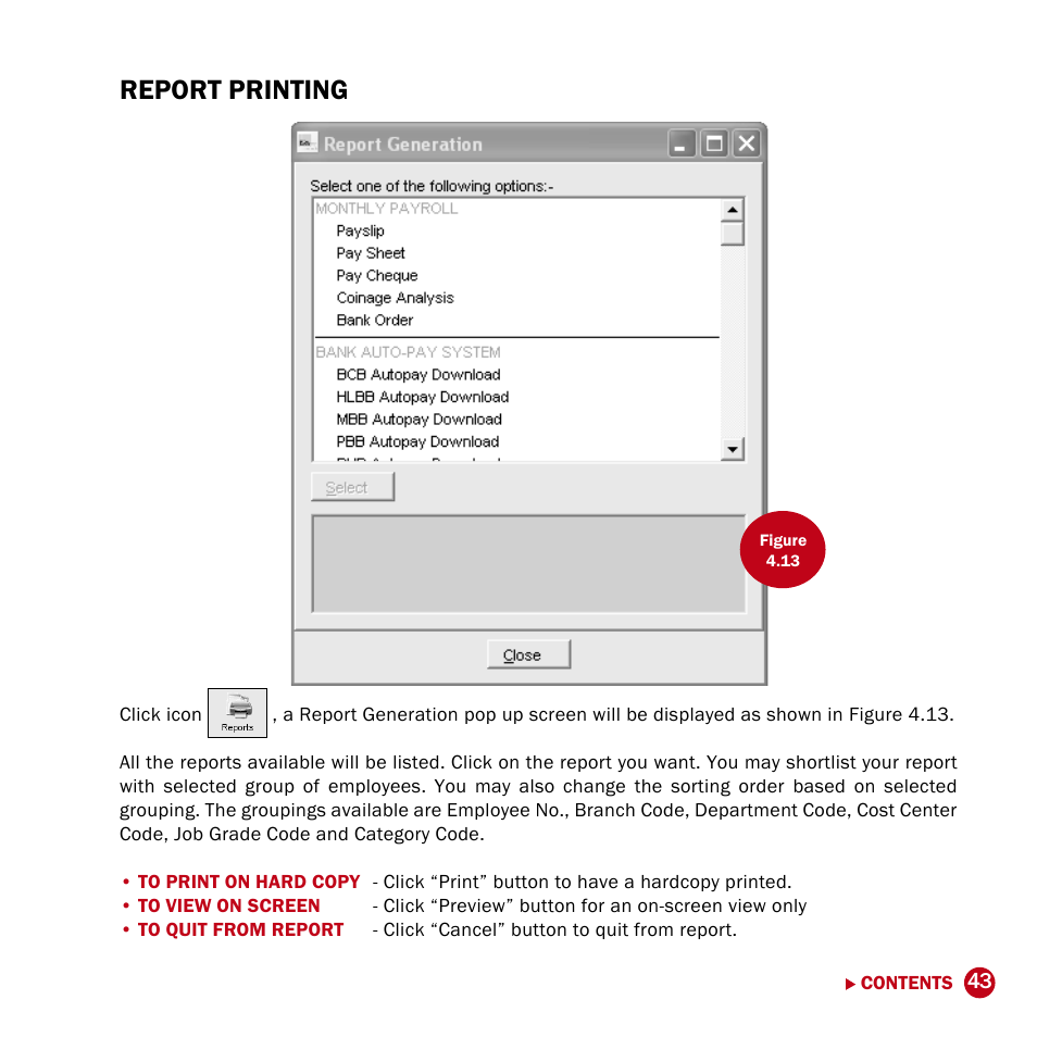 Report printing | FingerTec DiGiPAY User Manual | Page 46 / 74
