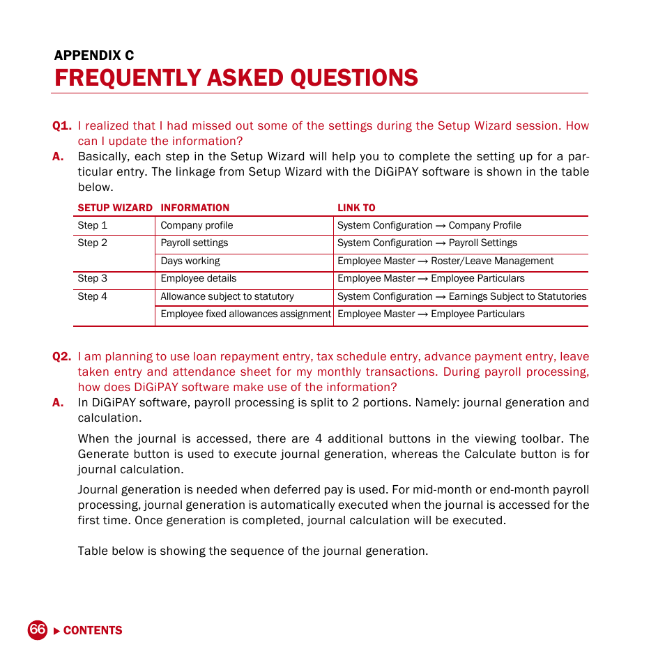 Appendix c, Frequently asked, Questions | Frequently asked questions | FingerTec DiGiPAY User Manual | Page 69 / 74
