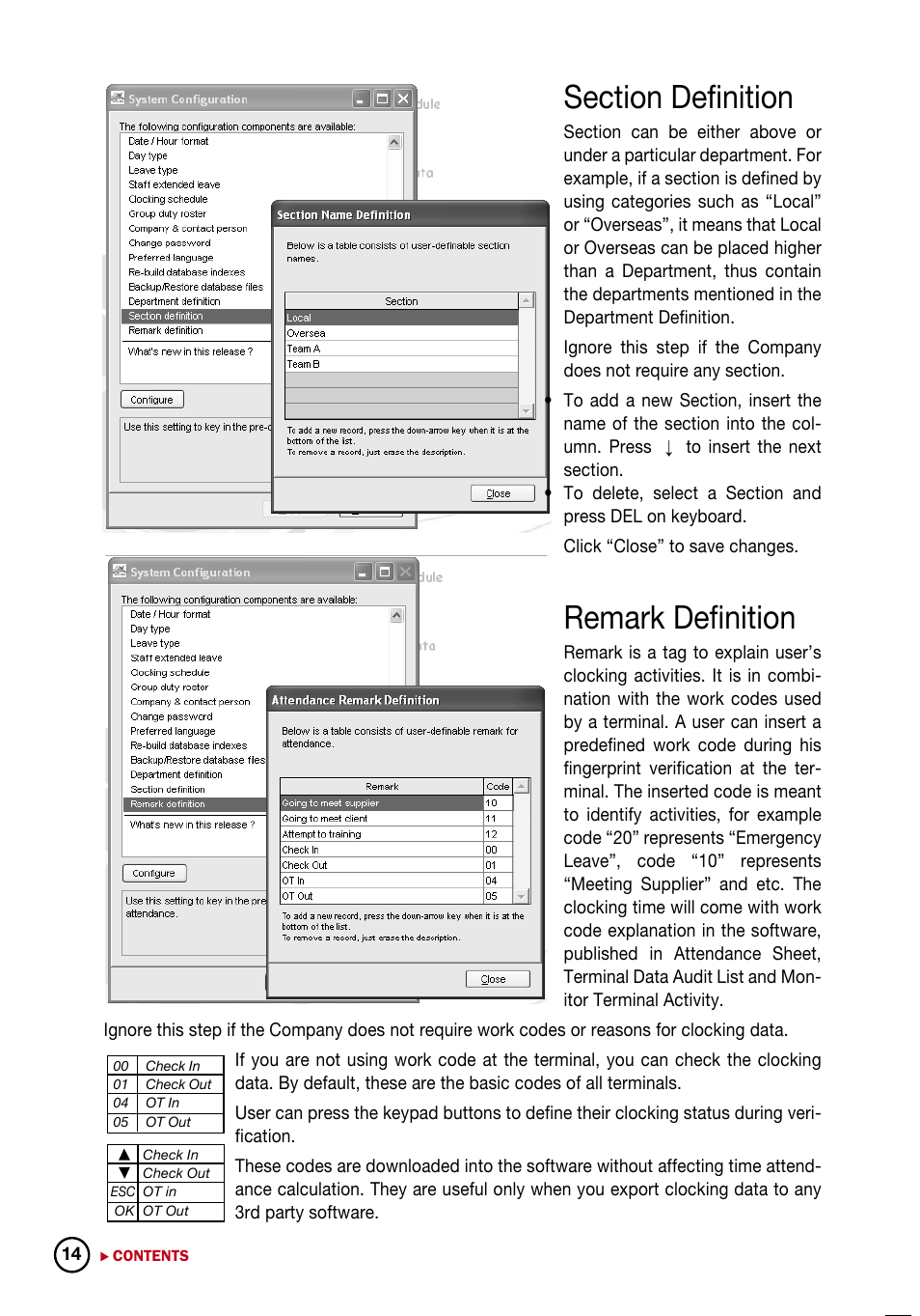 Remark definition | FingerTec DiGiTime (OEM) User Manual | Page 15 / 98