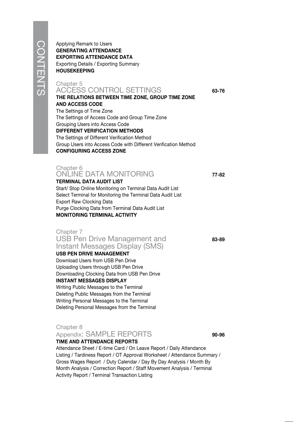 FingerTec DiGiTime (OEM) User Manual | Page 3 / 98