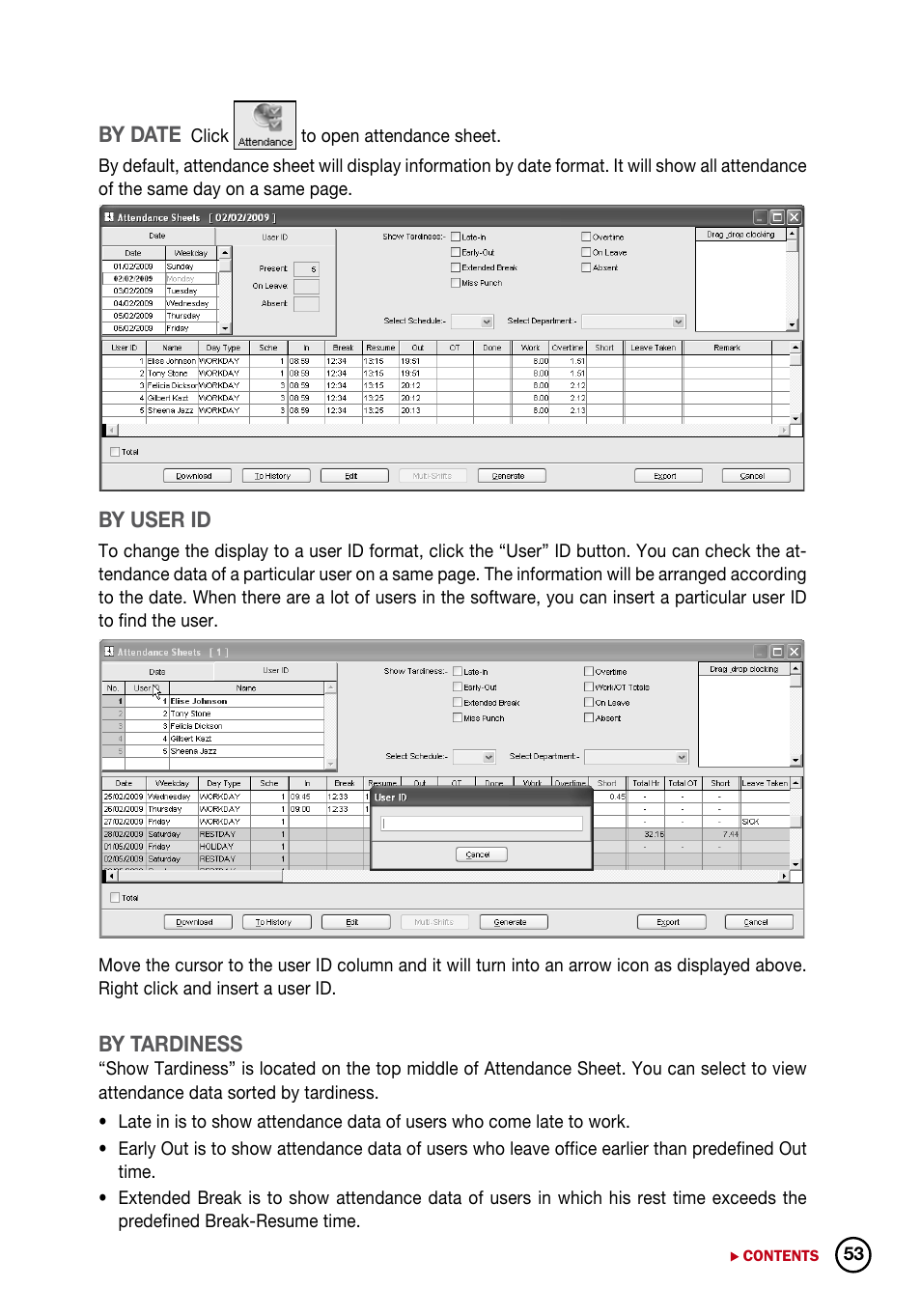 FingerTec DiGiTime (OEM) User Manual | Page 54 / 98