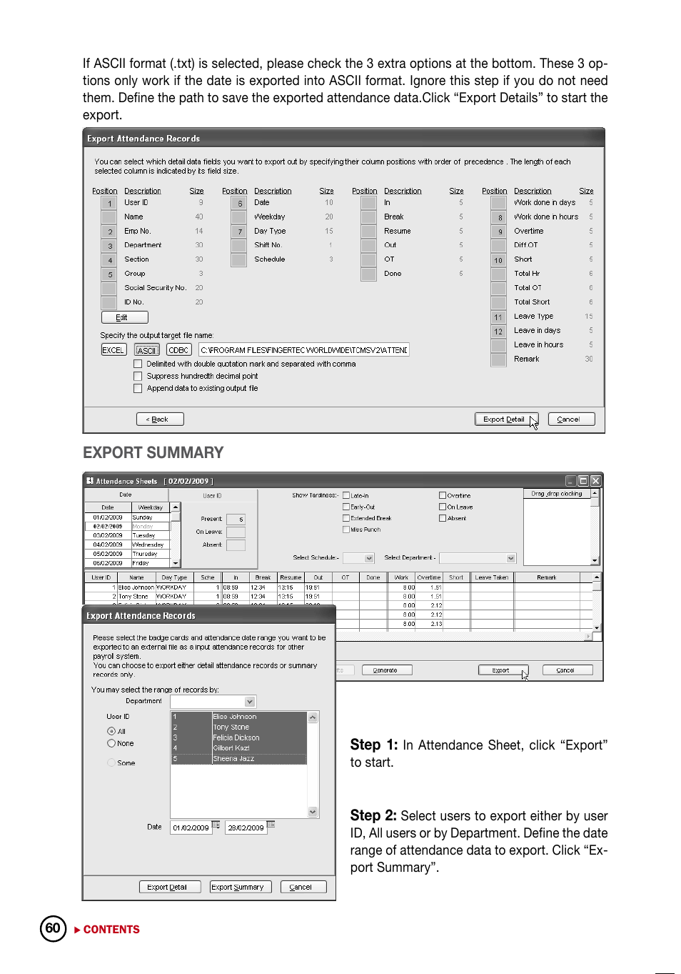 FingerTec DiGiTime (OEM) User Manual | Page 61 / 98