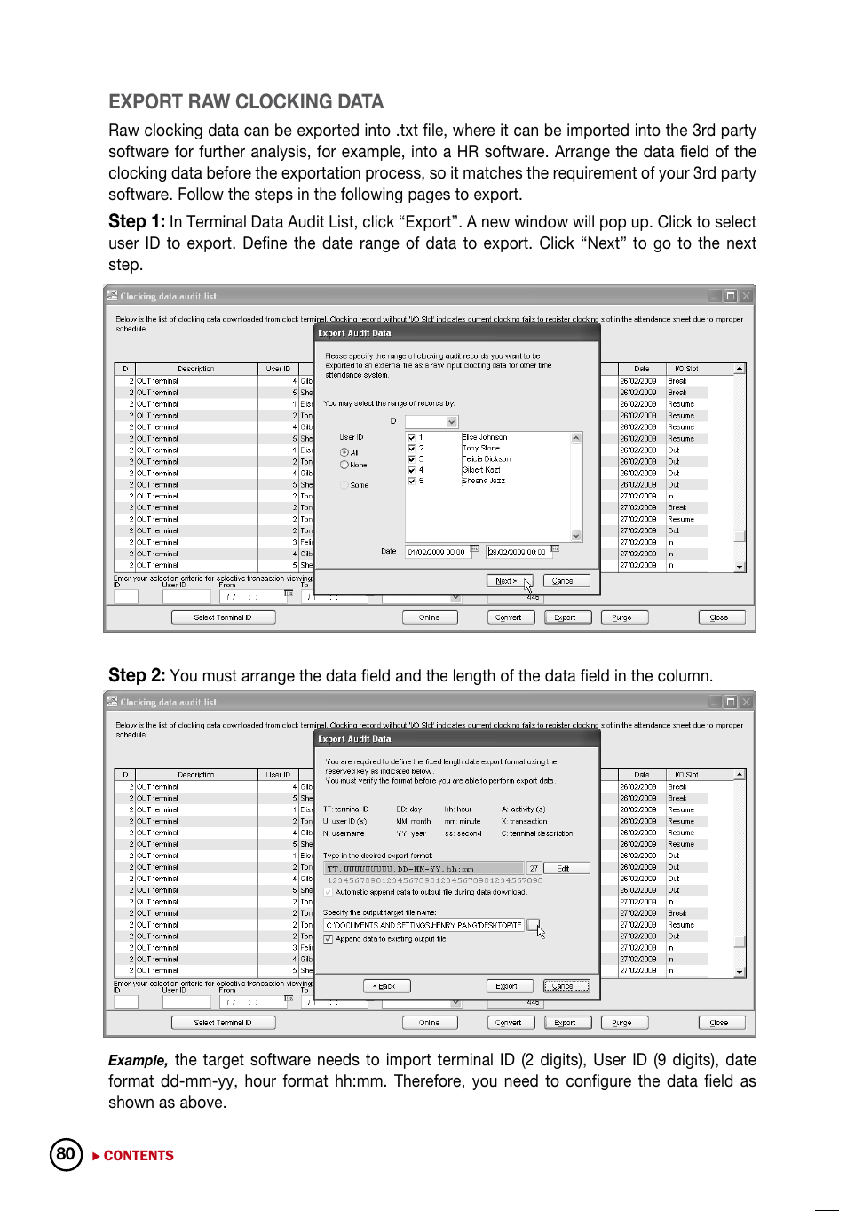 FingerTec DiGiTime (OEM) User Manual | Page 81 / 98