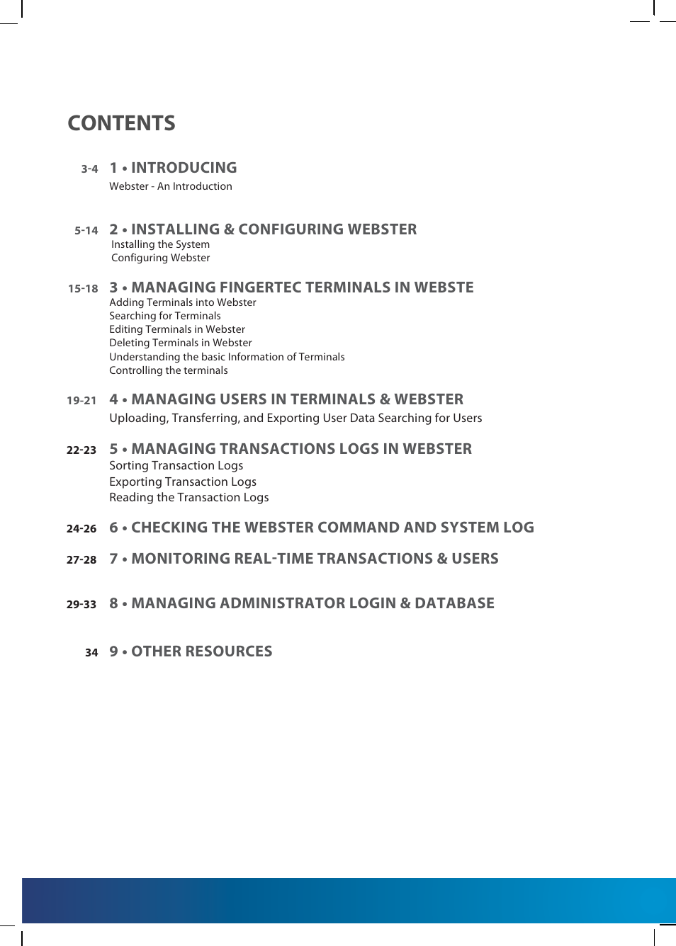FingerTec Webster User Manual | Page 2 / 35
