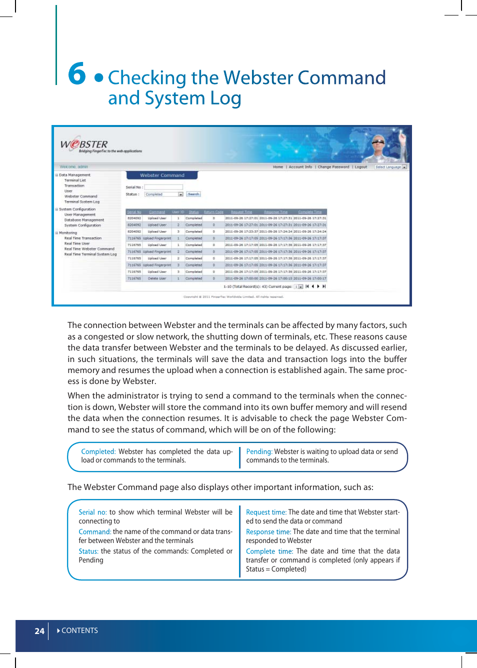 FingerTec Webster User Manual | Page 24 / 35