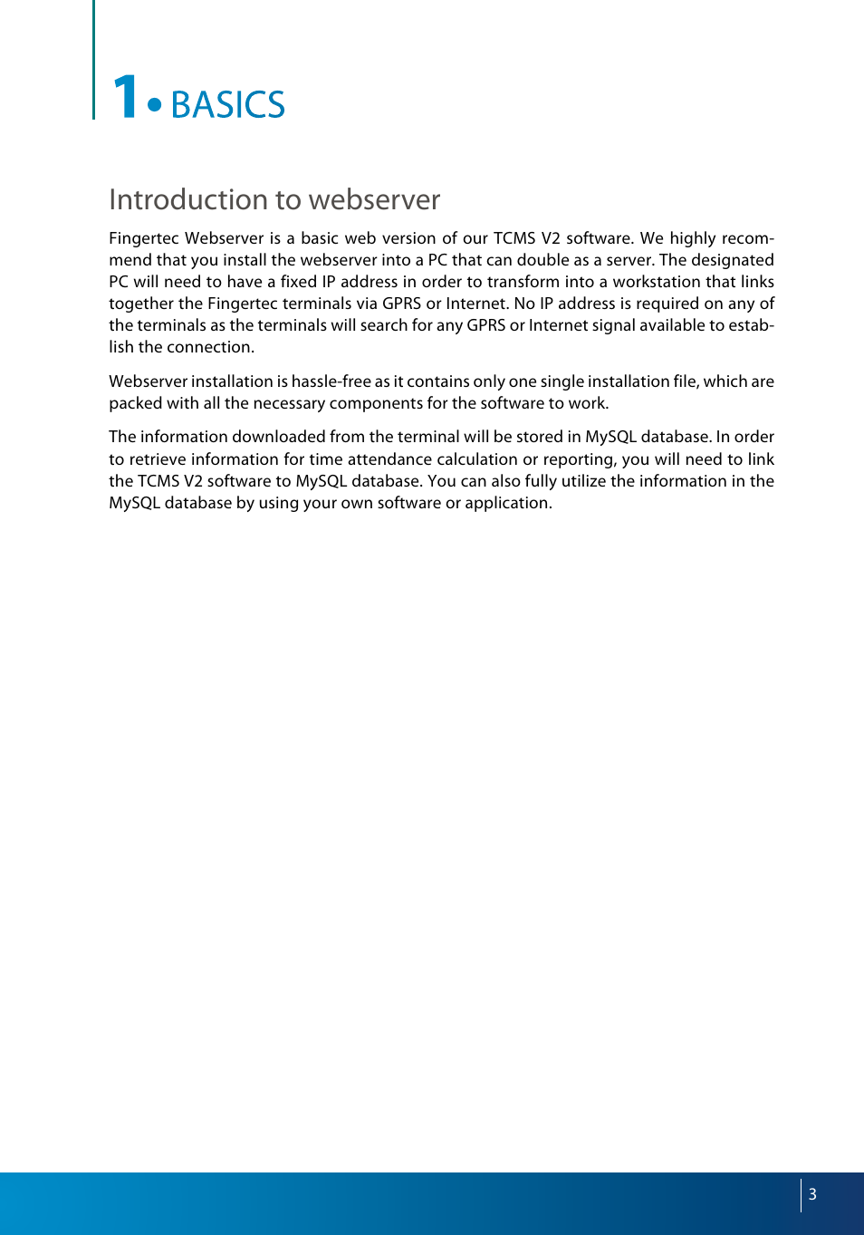 Introduction to webserver | FingerTec Webserver User Manual | Page 3 / 26