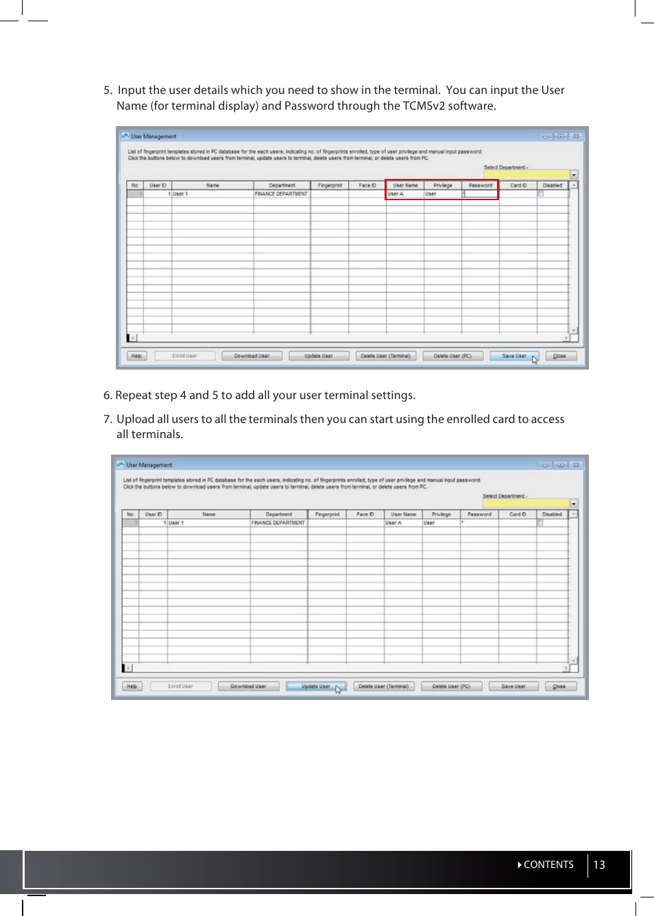 FingerTec InfoManager User Manual | Page 13 / 19