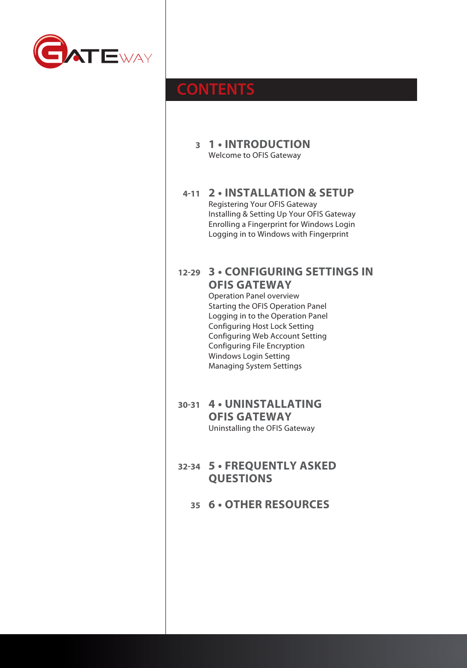 FingerTec OFIS Gateway User Manual | Page 2 / 36