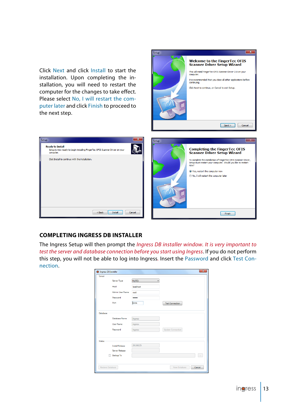 FingerTec Ingress User Manual | Page 13 / 104