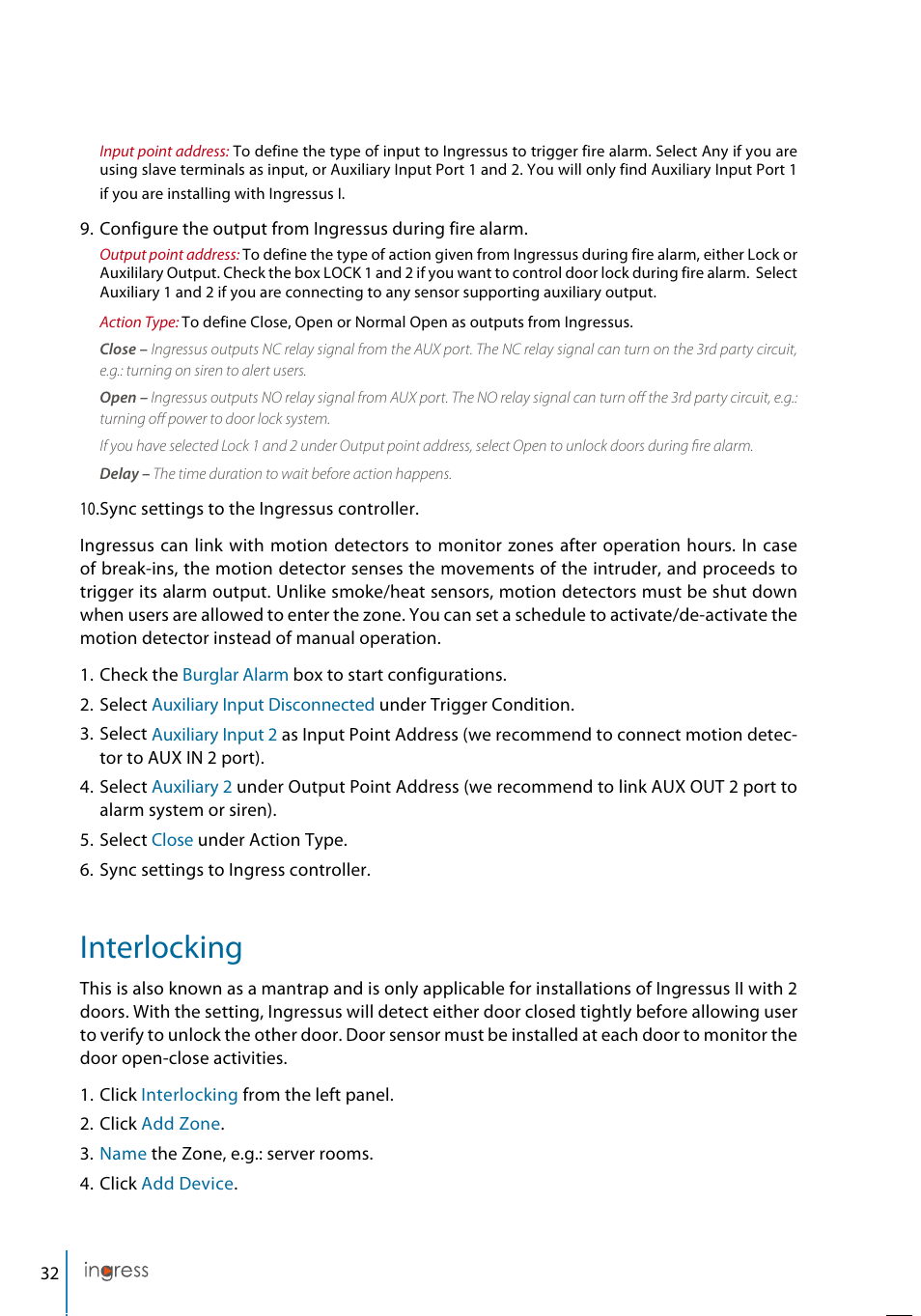 Interlocking | FingerTec Ingress User Manual | Page 32 / 104