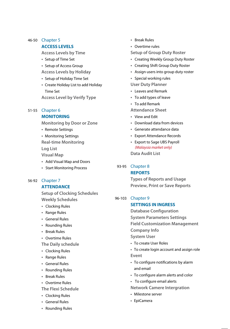 FingerTec Ingress User Manual | Page 4 / 104