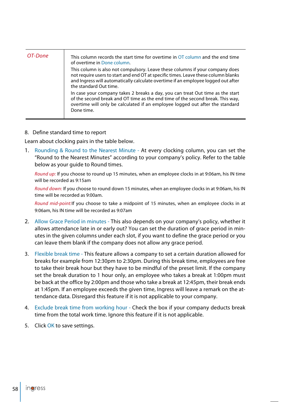 FingerTec Ingress User Manual | Page 58 / 104