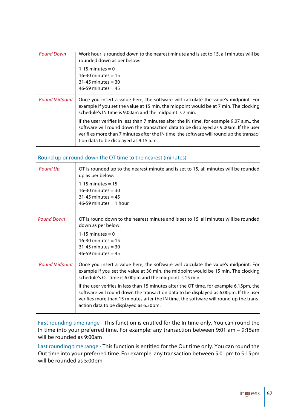 FingerTec Ingress User Manual | Page 67 / 104