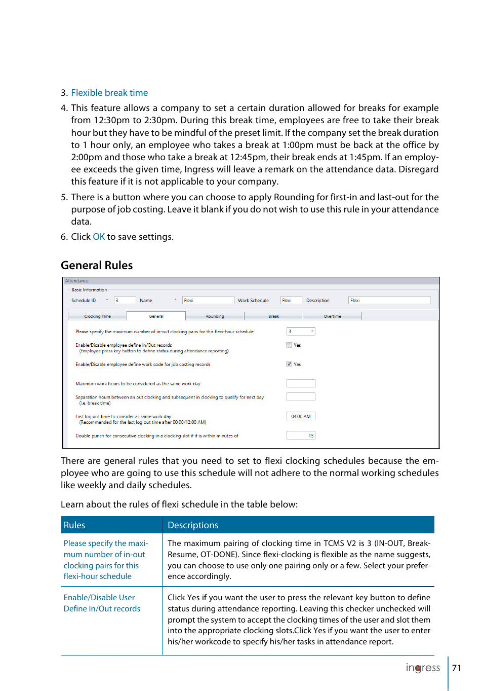 General rules | FingerTec Ingress User Manual | Page 71 / 104