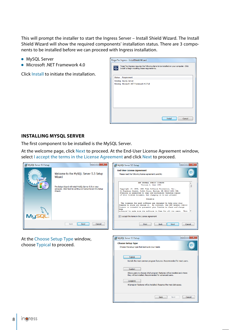 FingerTec Ingress User Manual | Page 8 / 104