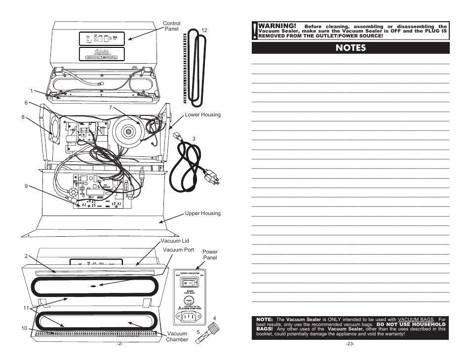 Cabela's Pro Series Vacuum Sealer 08-0601-C User Manual | Page 2 / 12