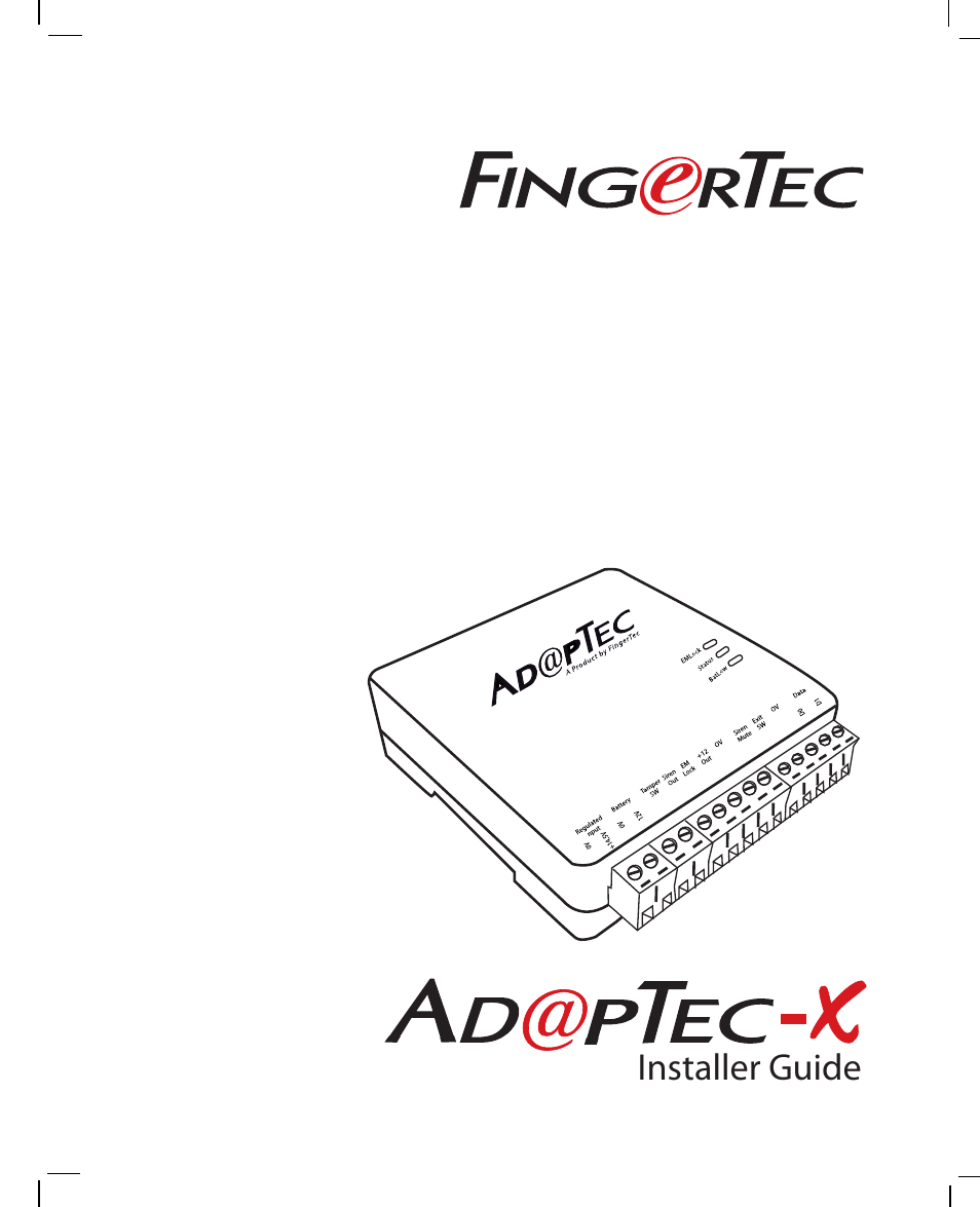 FingerTec AdapTec-X User Manual | 15 pages