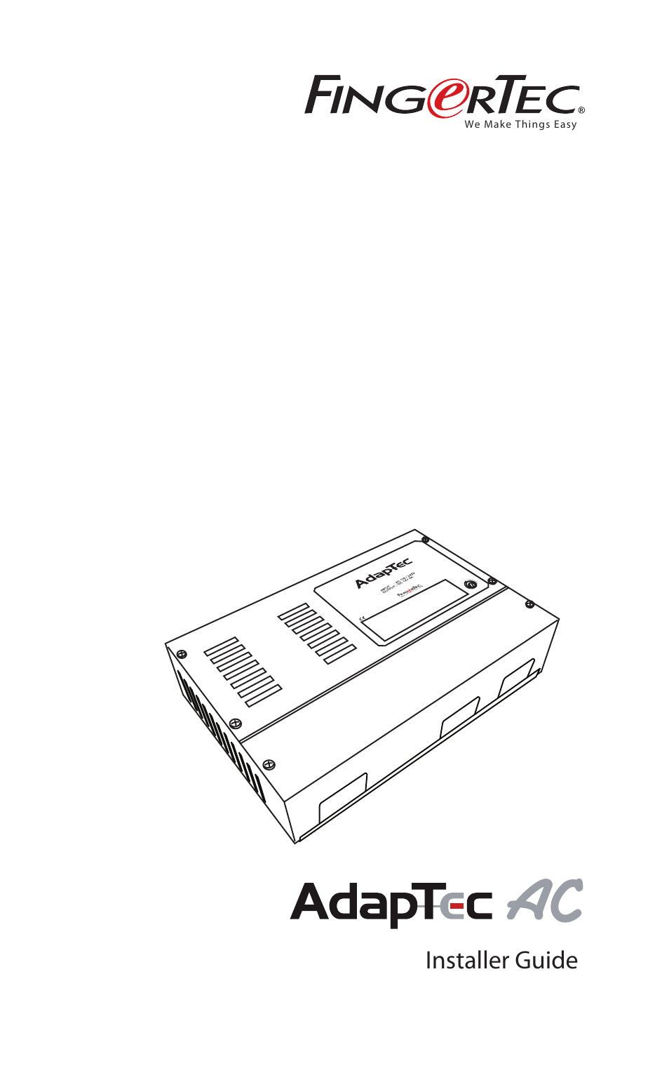 FingerTec AdapTec AC User Manual | 16 pages