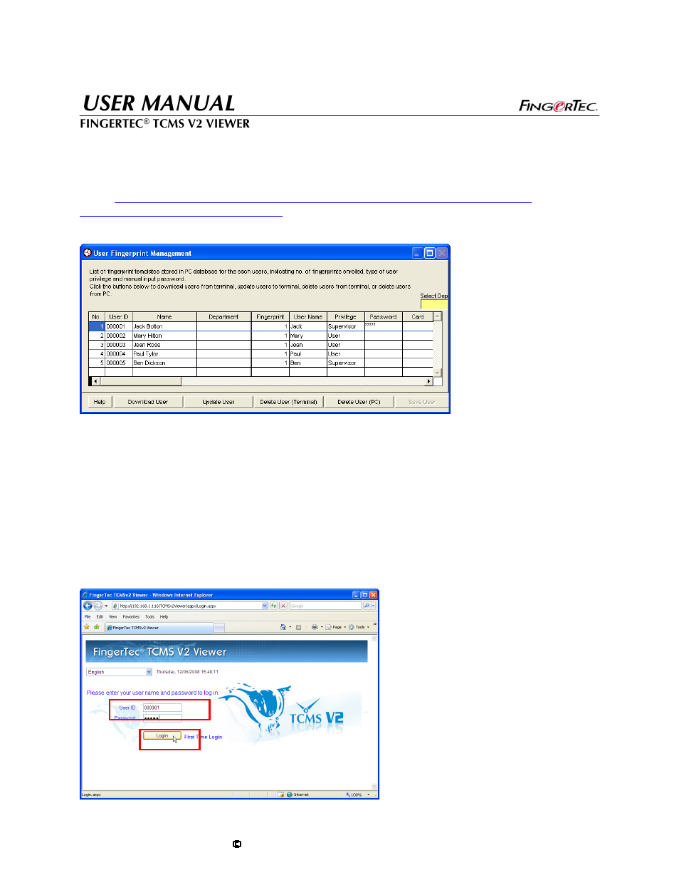 User manual | FingerTec TCMS V2 User Manual | Page 18 / 28