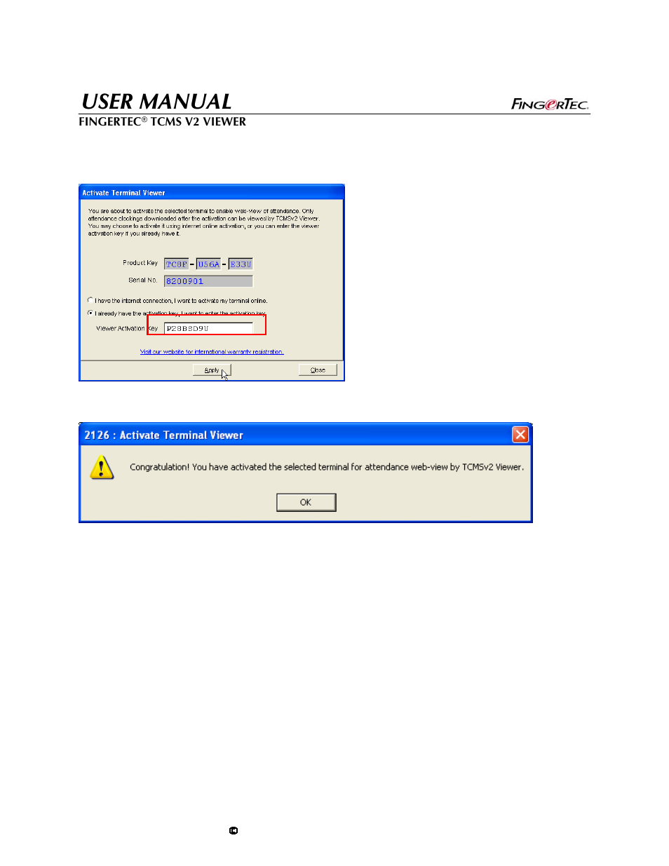 User manual | FingerTec TCMS V2 User Manual | Page 7 / 28