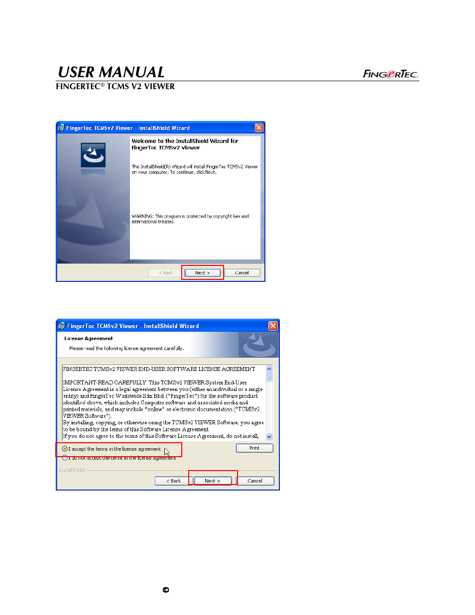 User manual | FingerTec TCMS V2 User Manual | Page 9 / 28