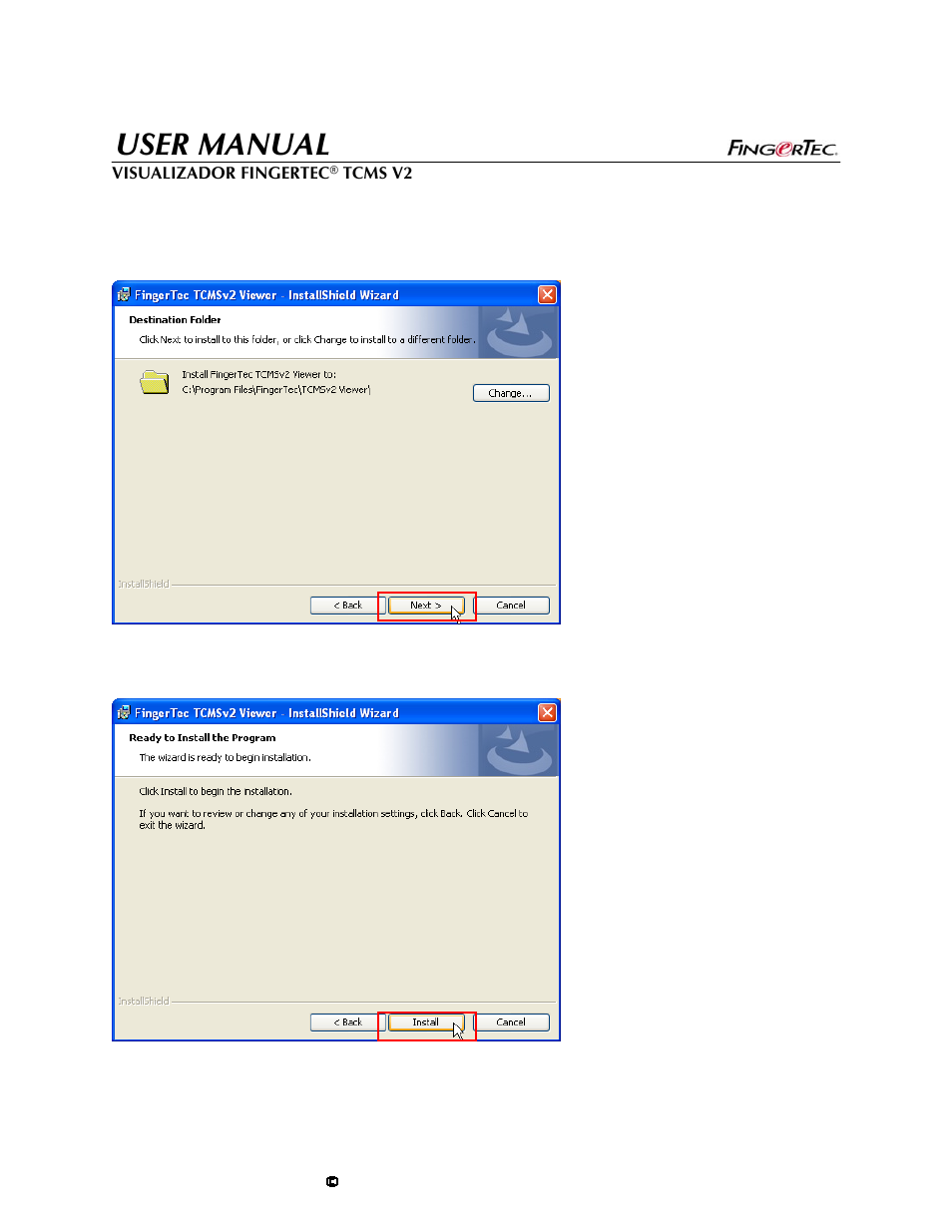 User manual | FingerTec TCMS V2 User Manual | Page 10 / 29