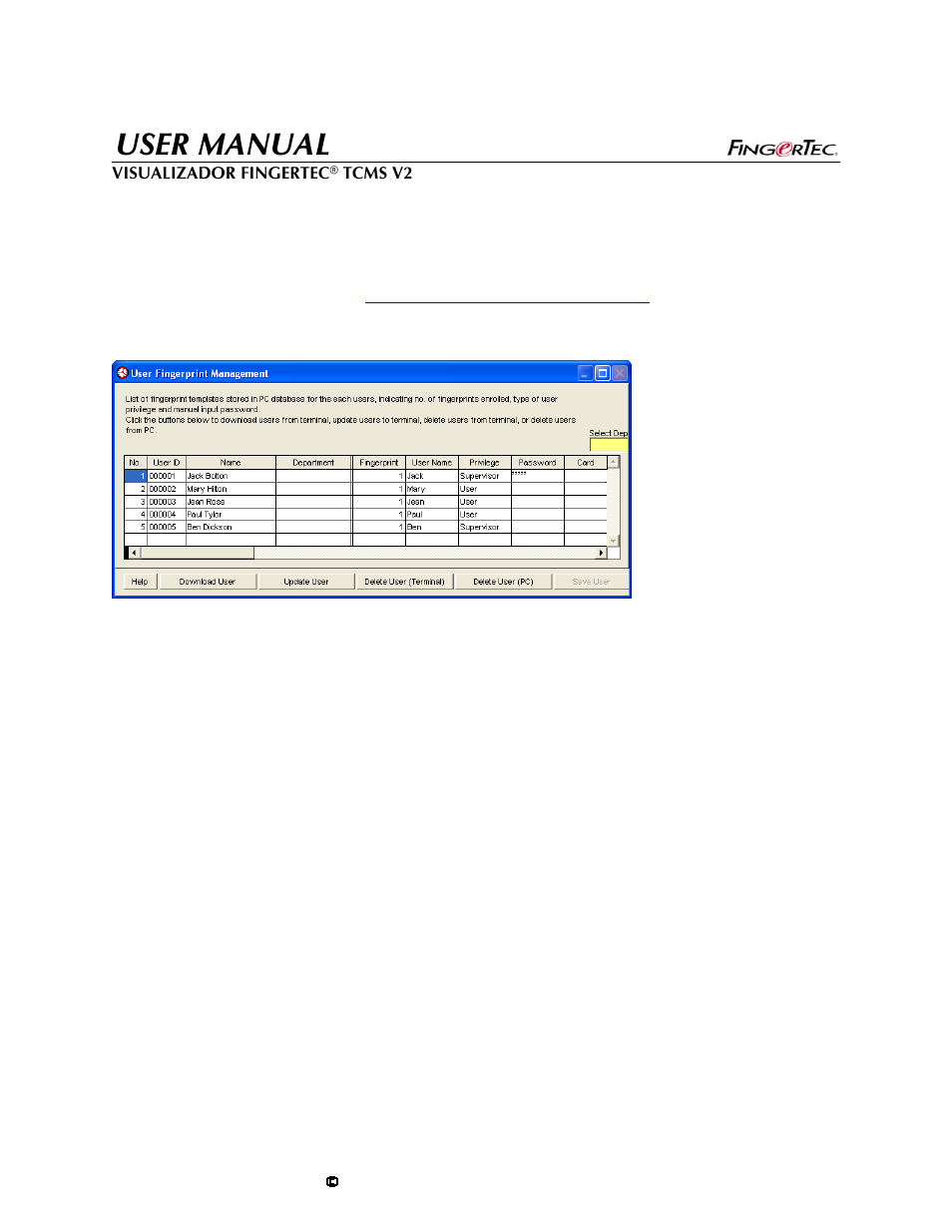 User manual | FingerTec TCMS V2 User Manual | Page 18 / 29