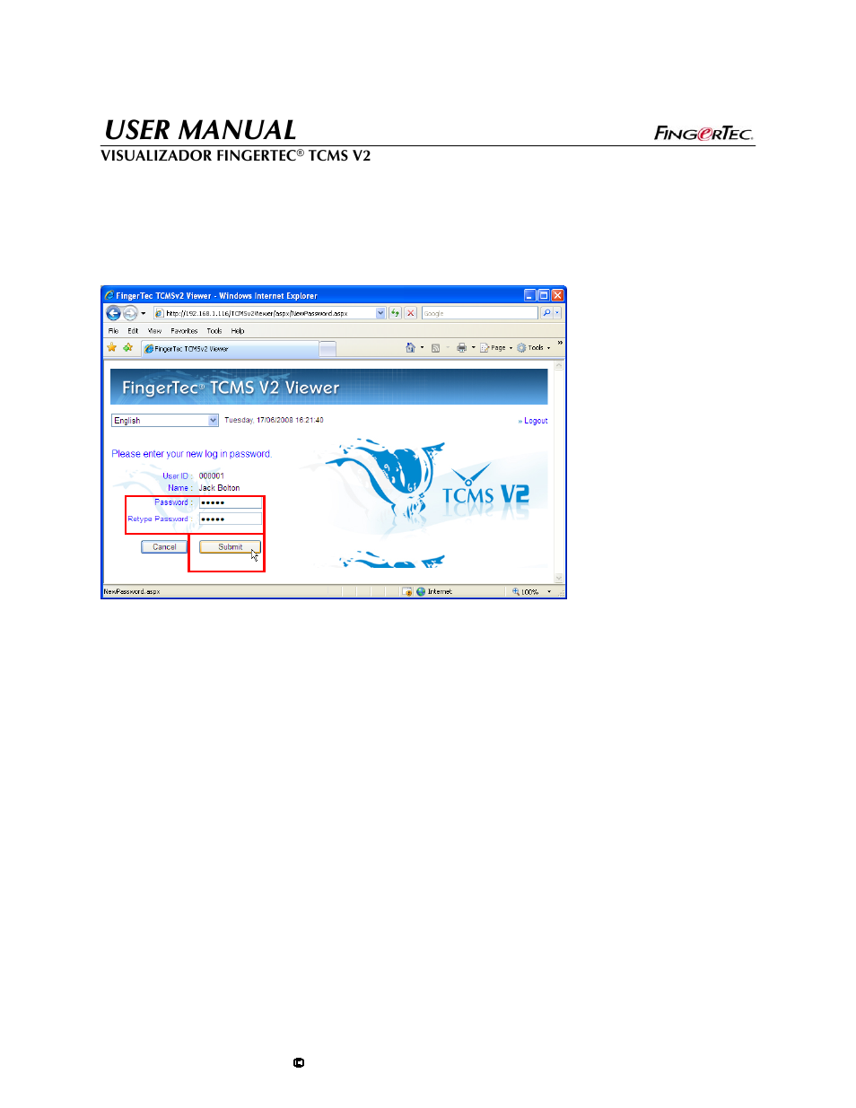 User manual | FingerTec TCMS V2 User Manual | Page 22 / 29