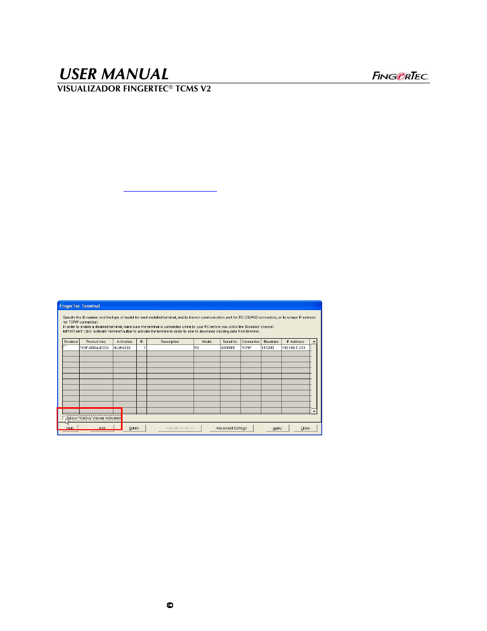 User manual | FingerTec TCMS V2 User Manual | Page 6 / 29
