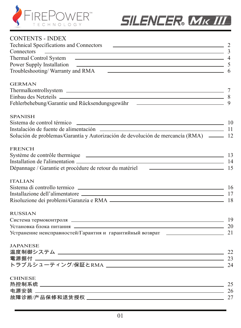 FirePower Technology MK3S1200W User Manual | Page 2 / 28