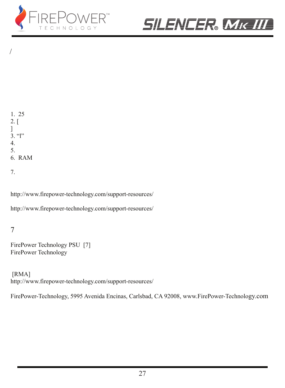 FirePower Technology MK3S1200W User Manual | Page 28 / 28