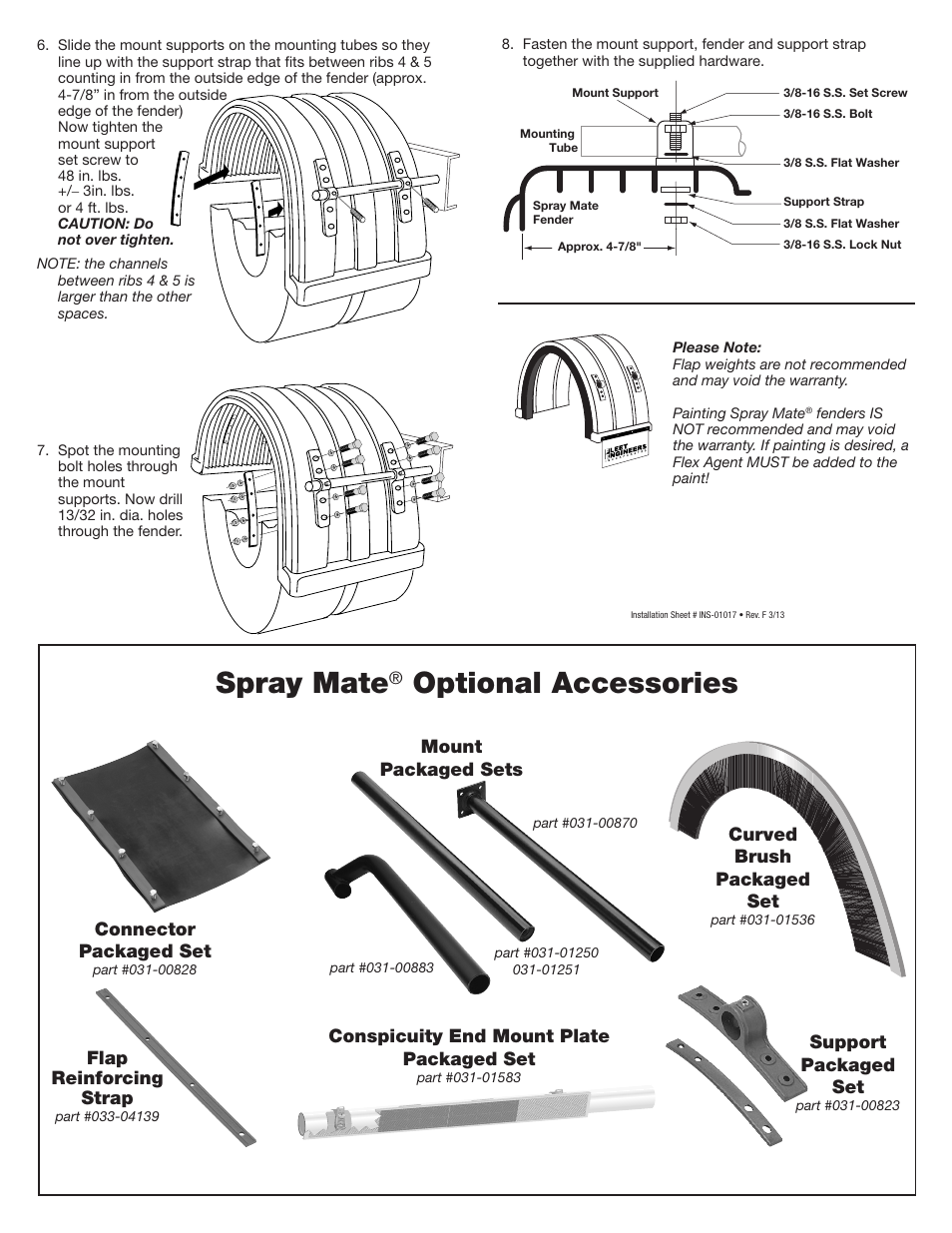 Spray mate, Optional accessories | Fleet Engineers INS-01017 User Manual | Page 2 / 2