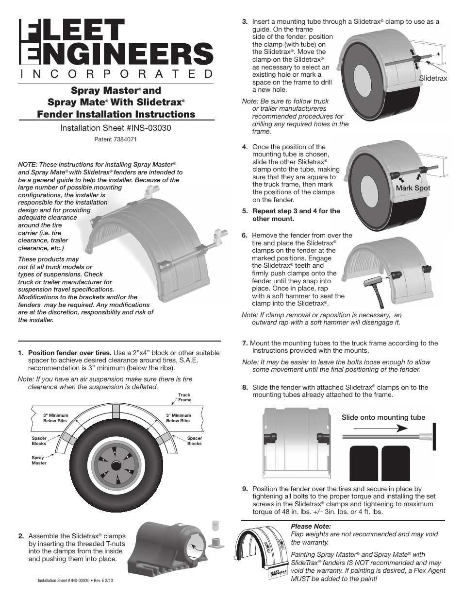 Fleet Engineers INS-03030 User Manual | 1 page