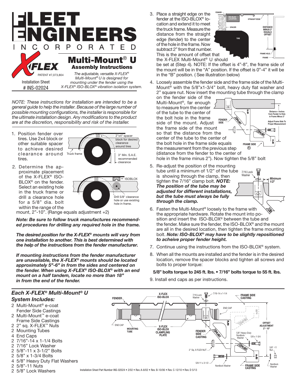 Fleet Engineers INS-02024 User Manual | 1 page