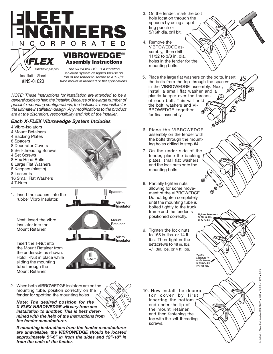 Fleet Engineers INS-01020 User Manual | 1 page