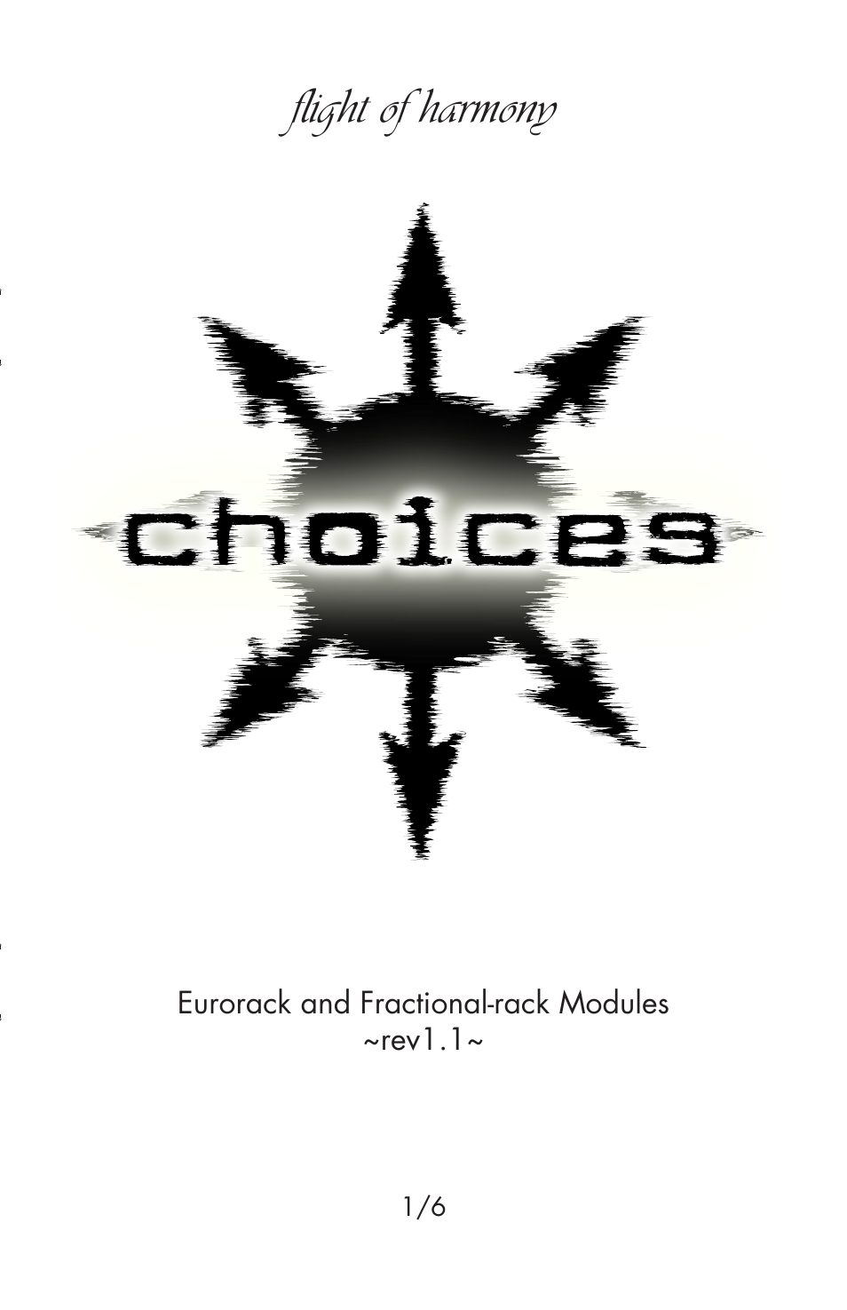 Flight of Harmony Choices User Manual | 6 pages