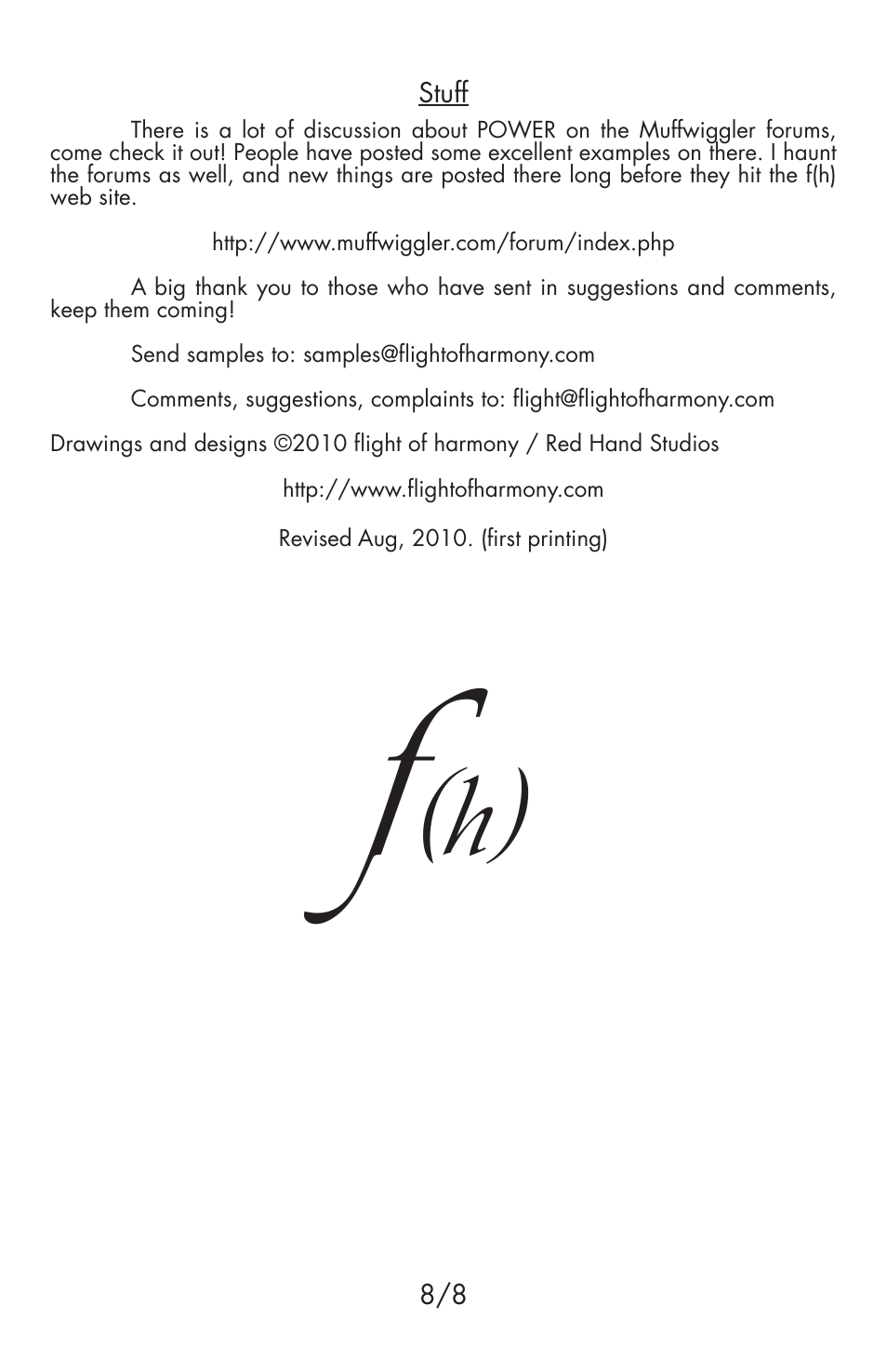 Flight of Harmony Power v1 Bare-Bones User Manual | Page 8 / 8