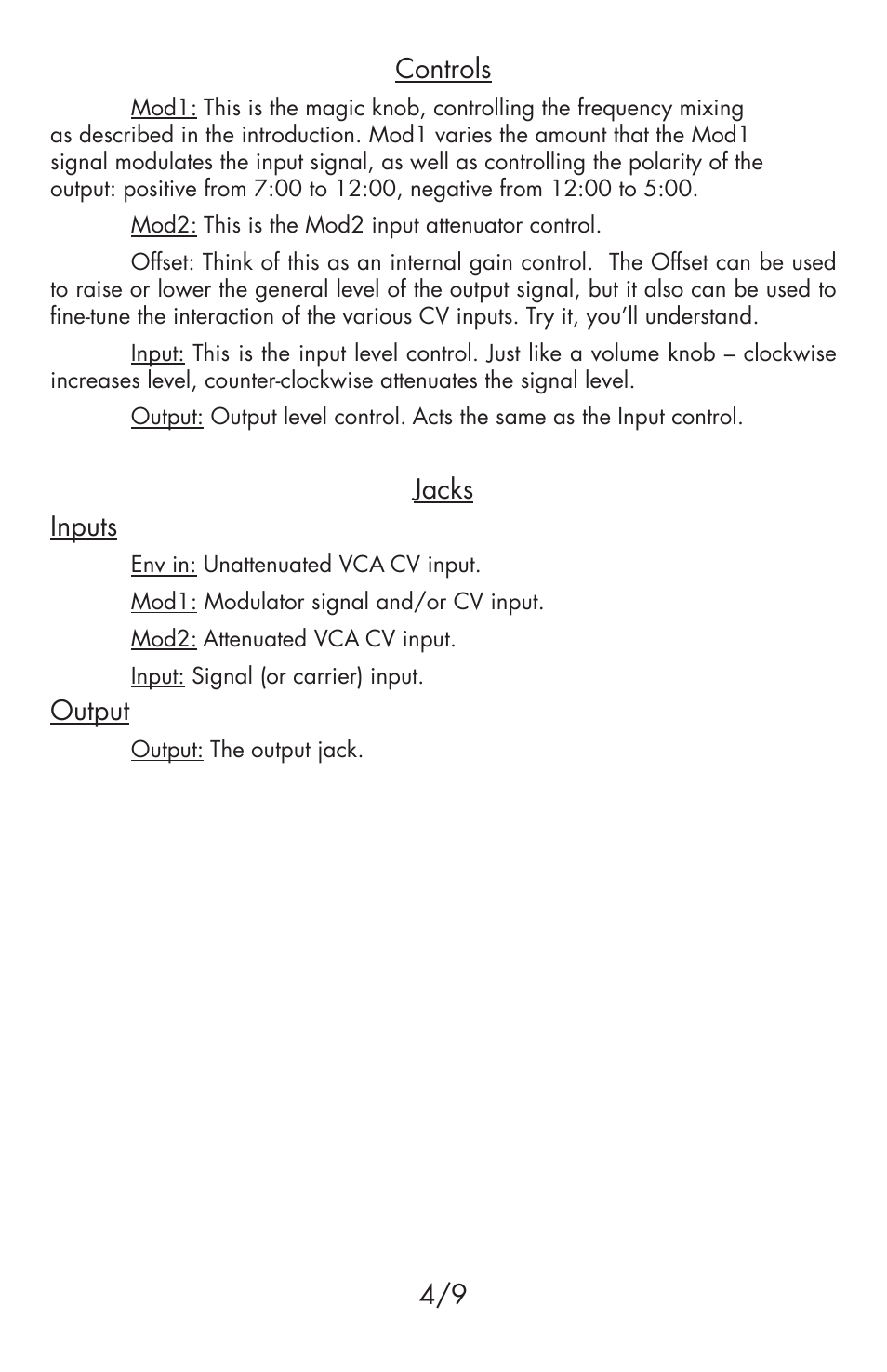 Flight of Harmony V’Amp Ver 1 Bare-Bones User Manual | Page 4 / 9