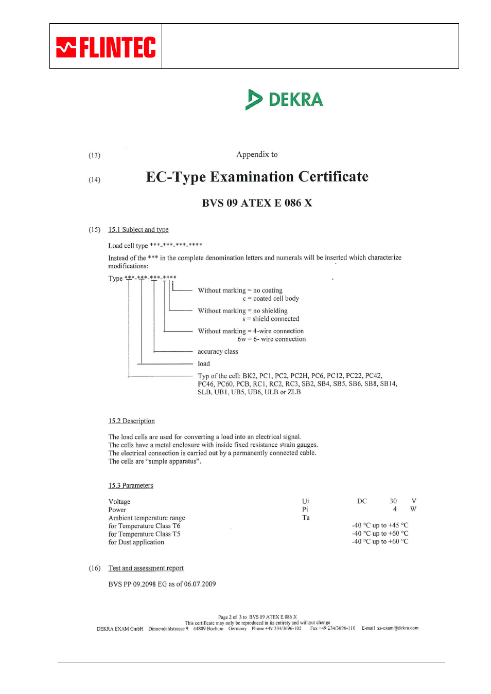 Flintec ATEX User Manual | Page 9 / 12