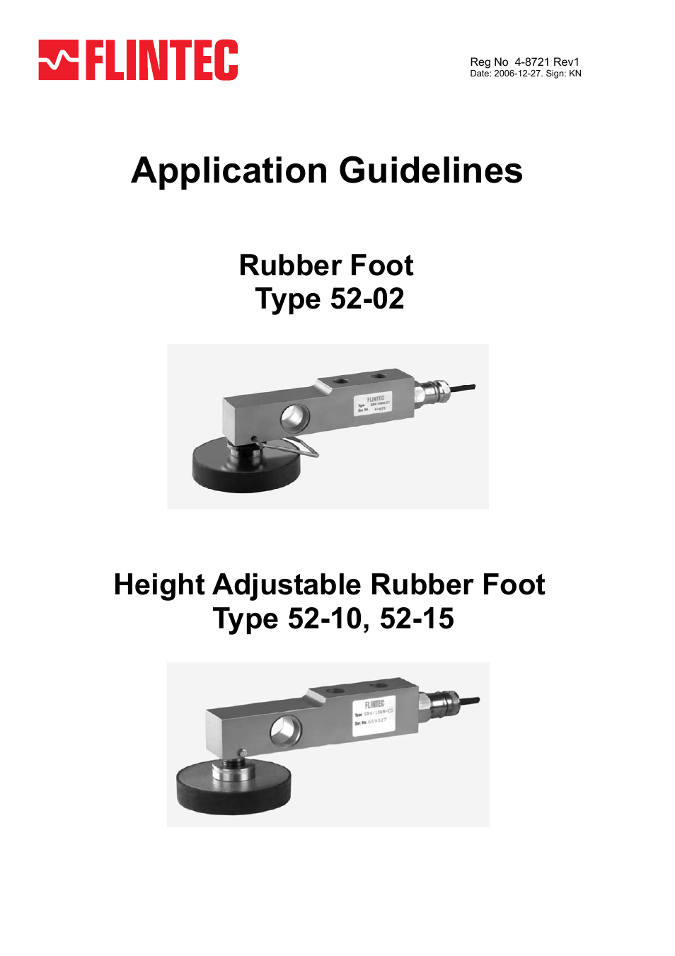 Flintec 52-02 User Manual | 8 pages