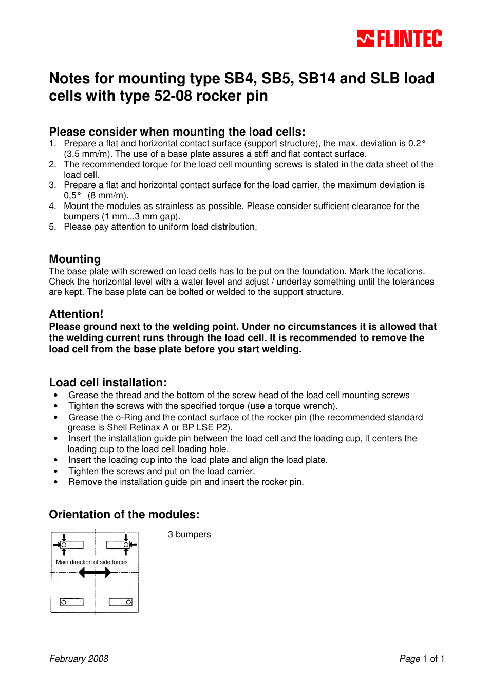 Flintec 52-08 User Manual | 1 page