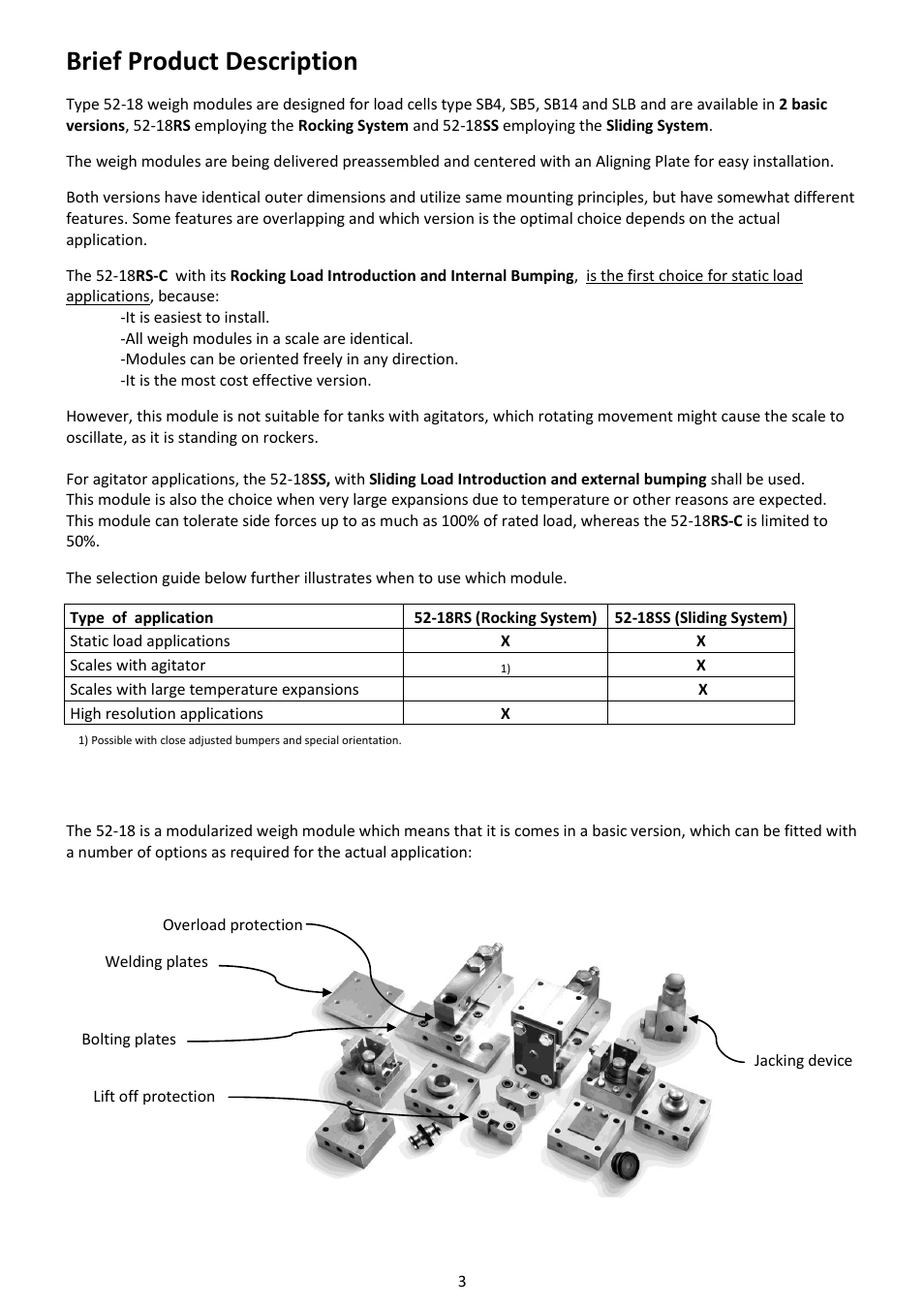 Brief product description | Flintec 52-18SS User Manual | Page 3 / 14