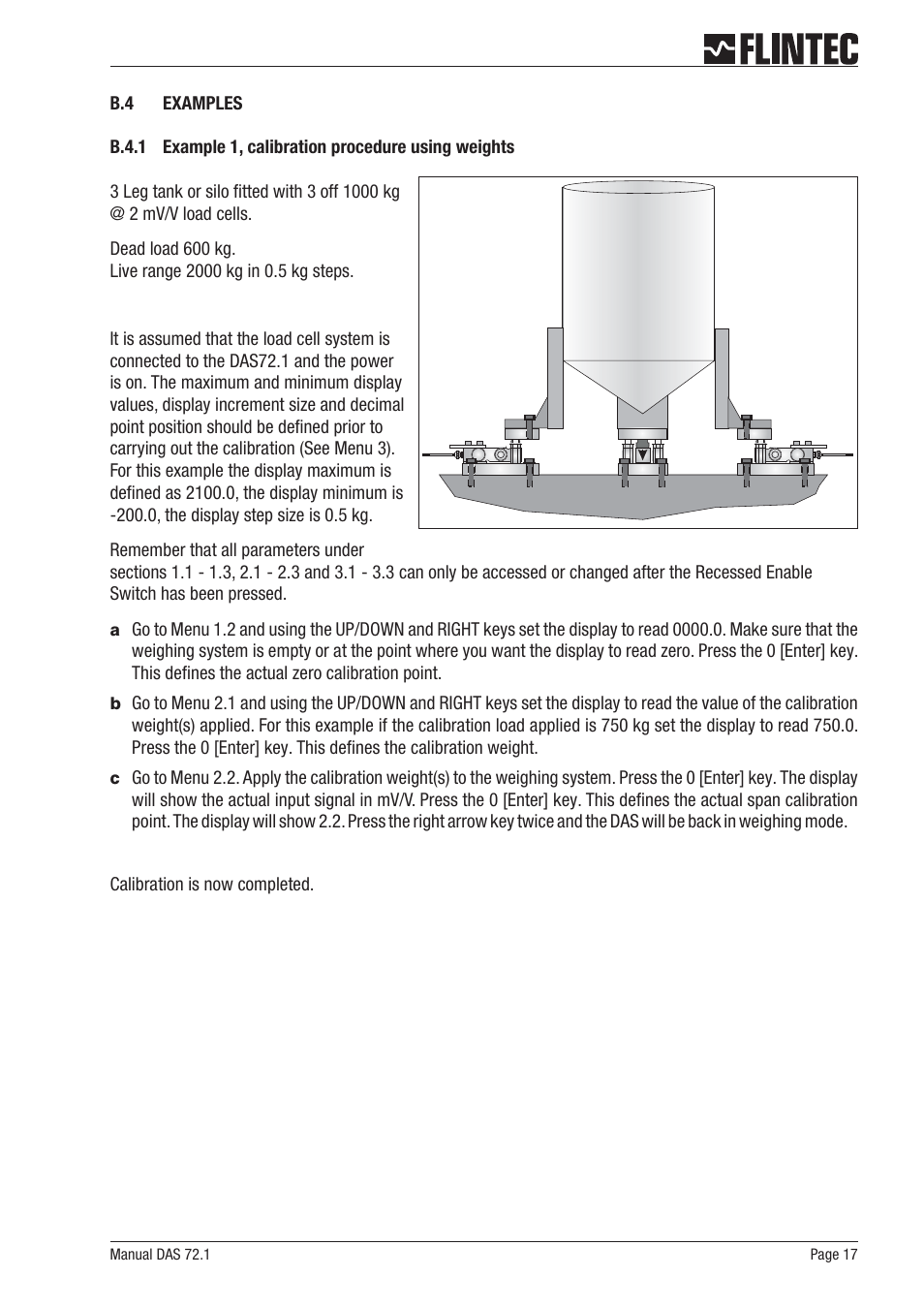 B.4 examples 17 | Flintec DAS 72.1 User Manual | Page 17 / 57