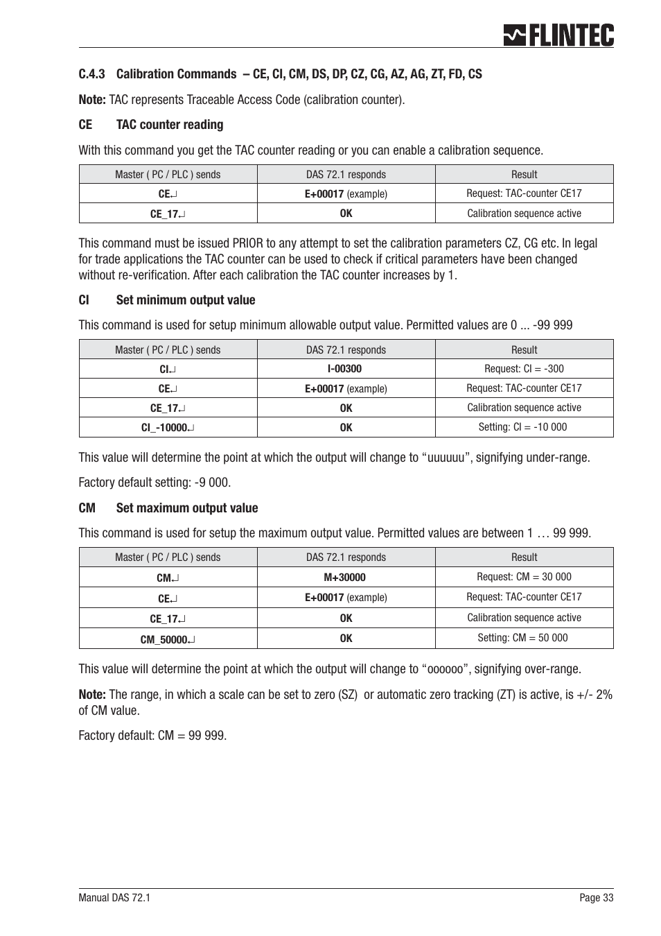 Flintec DAS 72.1 User Manual | Page 33 / 57