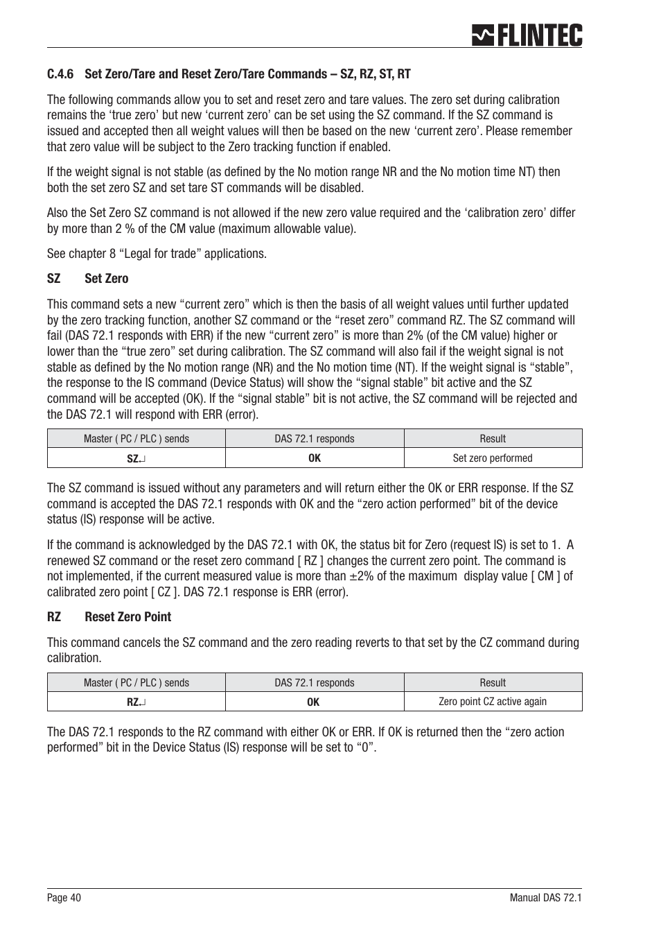 Flintec DAS 72.1 User Manual | Page 40 / 57