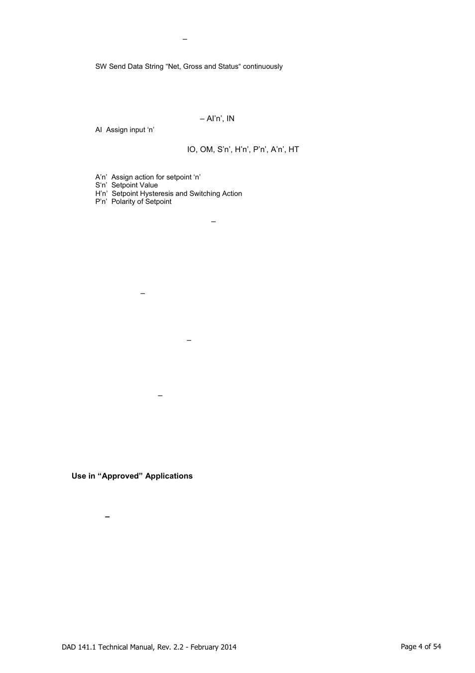 Flintec DAD 141.1 User Manual | Page 4 / 54