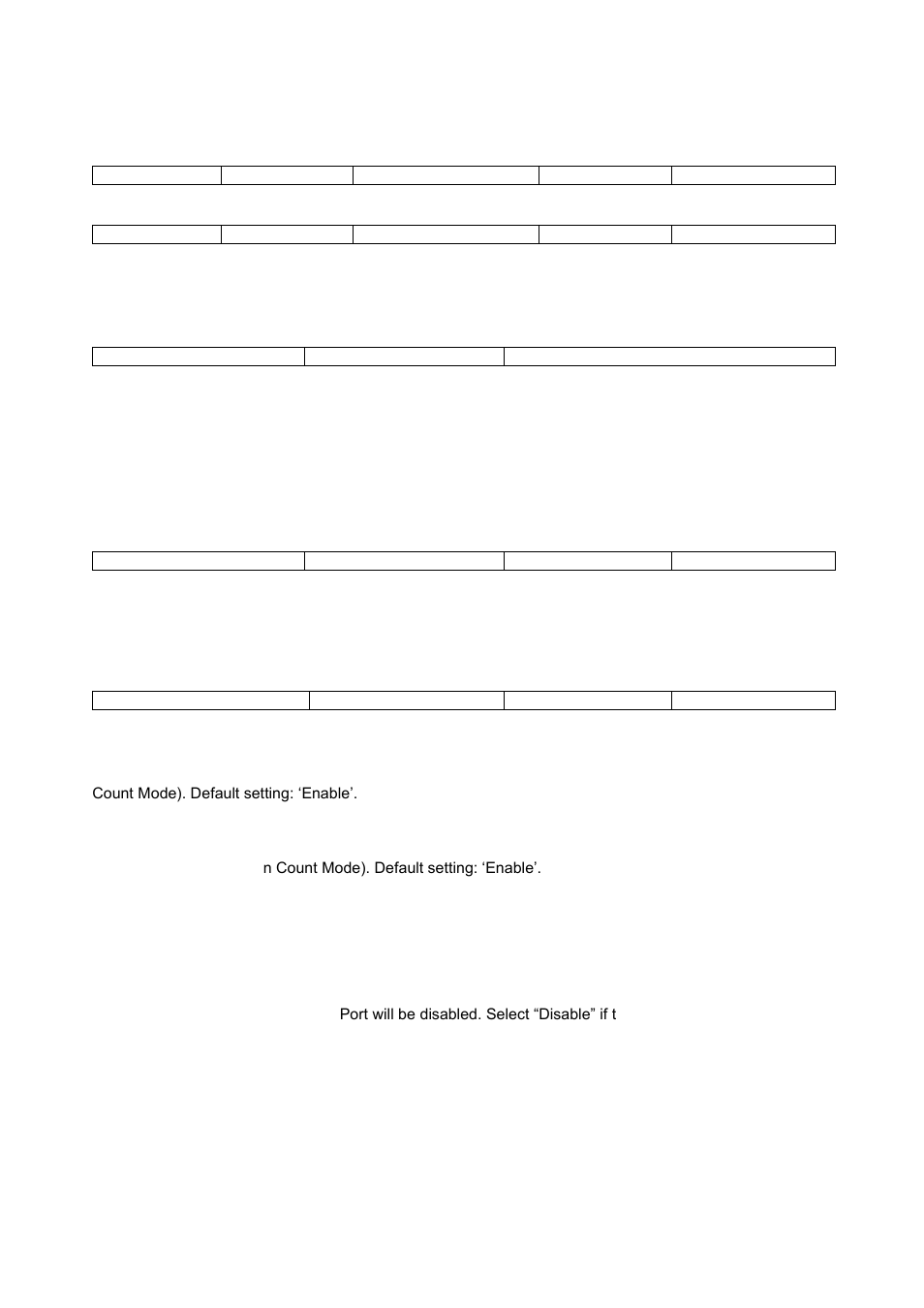 Serial interface setup, Motion detection, Power on zero | Zeroing range, Auto zero tracking, Tare, Save tare at power off, Data format | Flintec FAD-30 User Manual | Page 14 / 48