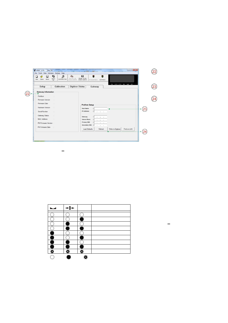 A/d converter performance test, Bus interface setup, Bus addressing via setup switch | Back up settings and calibration data, Figure 5.8 – bus interface setup, Table 5.2 – bus addressing via setup switch | Flintec FAD-30 User Manual | Page 18 / 48