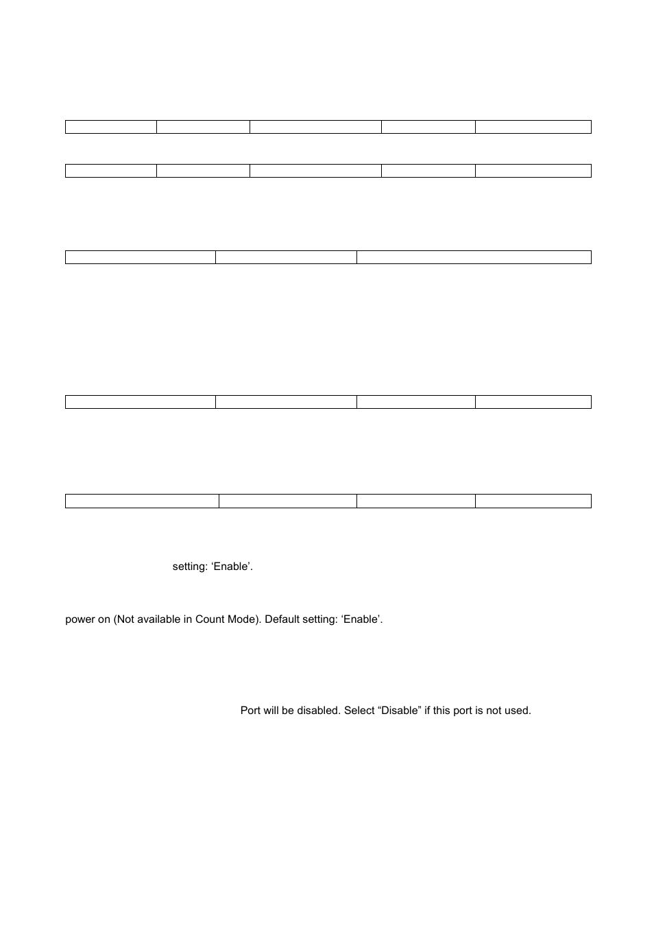 Rs-485 serial interface setup, Motion detection, Power on zero | Zeroing range, Auto zero tracking, Tare, Save tare at power off, Data format | Flintec FAD-40 User Manual | Page 15 / 52