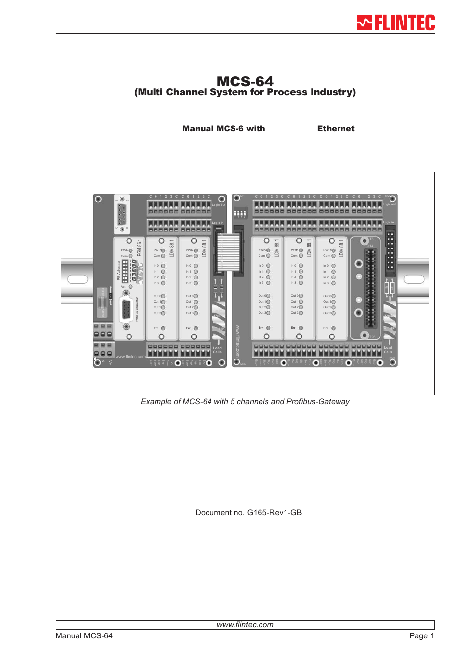 Flintec MCS-64 ModbusOnEthernet User Manual | 45 pages